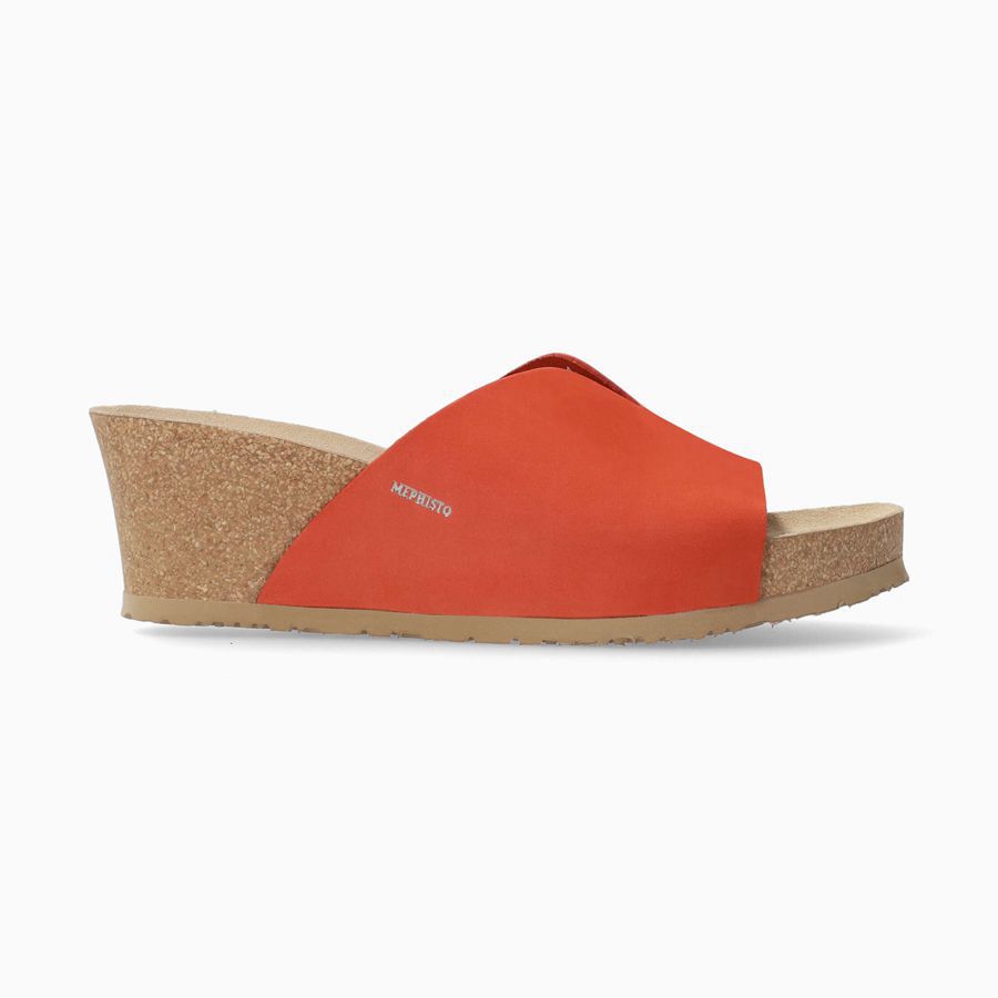 Mephisto LISANE Nubuck Sko 5178346-AG - Kilehæl Dame Korall